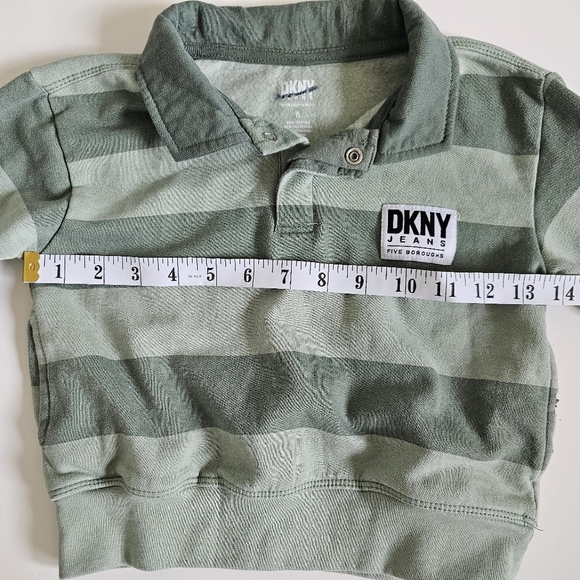 DKNY Green Sweatshirt Casual Crew Neck Kids 5 Boys Polo - Picture 5 of 5